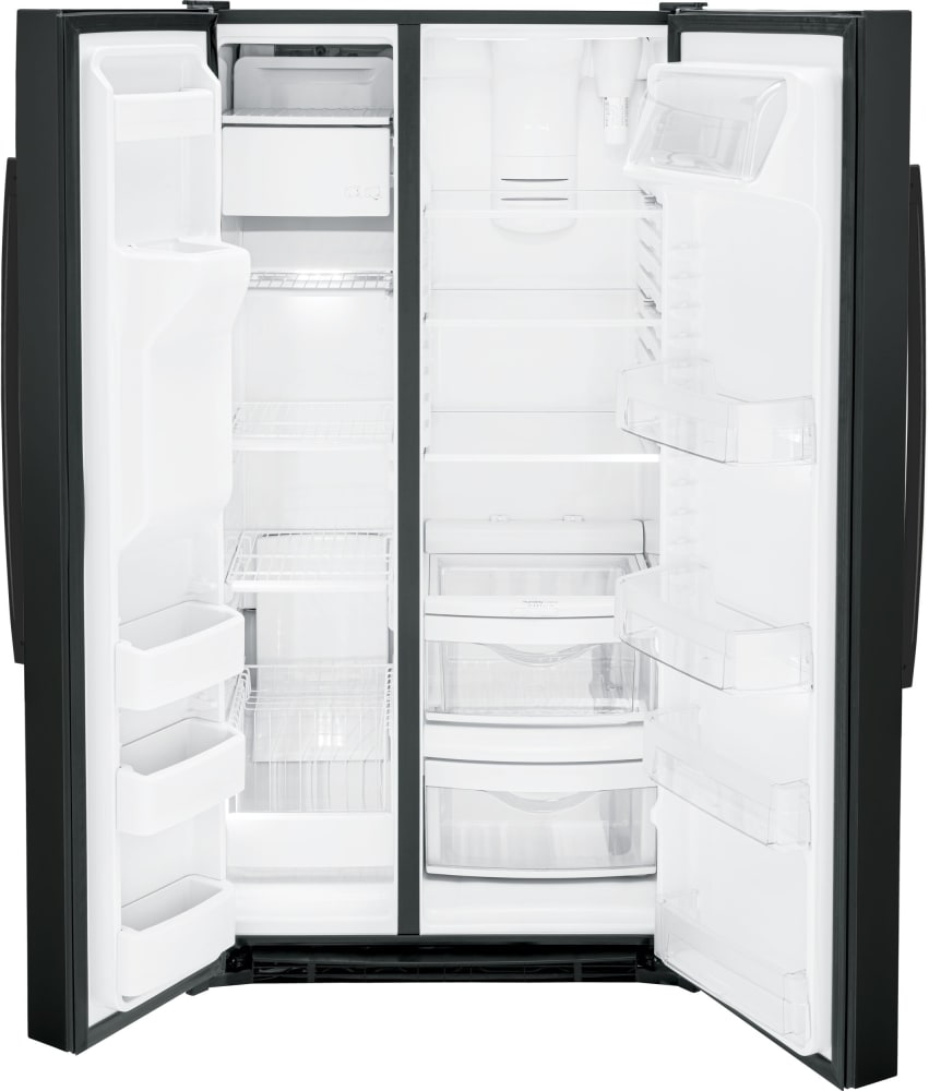 GE GSE25GGPBB 36 Inch Freestanding Side by Side Refrigerator with 