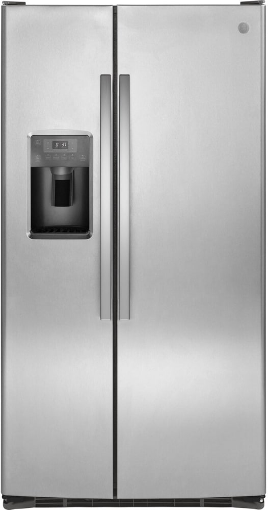 Ge stainless steel refrigerator with ice maker top