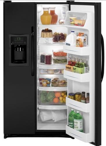GE GSH22JGCBB 21.9 cu. ft. Side by Side Refrigerator with Spill Proof ...