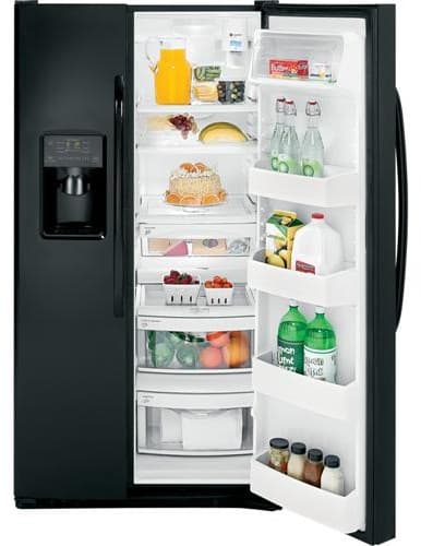 GE GSHF6HGDBB 25.9 cu. ft. Side by Side Refrigerator with 3 Spill Proof ...