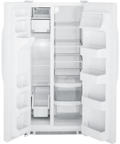 GE GSS20GEWWW 32 Inch Side-by-Side Refrigerator with 20.0 cu. ft