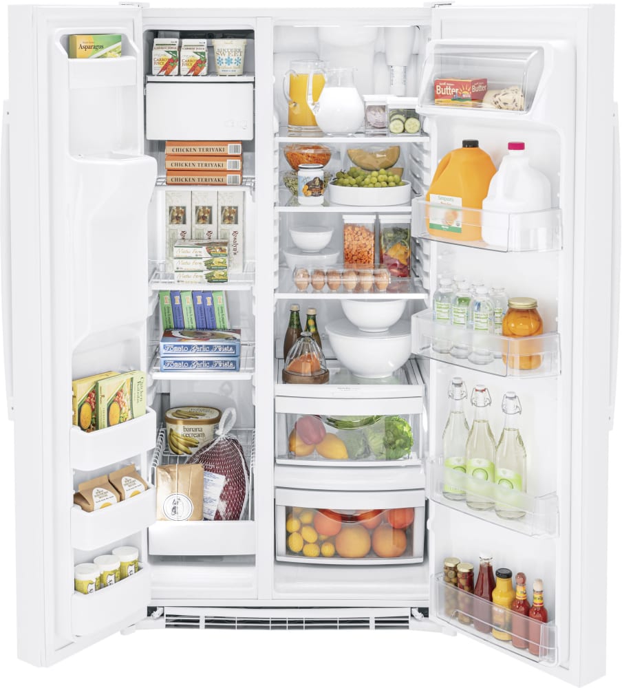 GE Appliances GSS25GGPWW GE® 25.3 Cu. Ft. Side-By-Side Refrigerator, Royal  Furniture