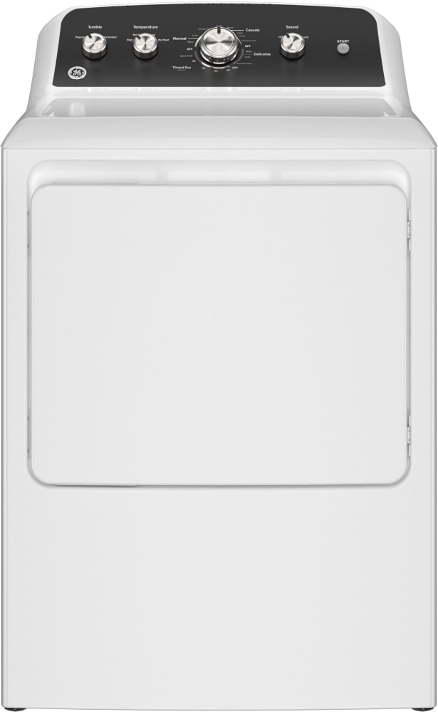 GE GTD48GASWWB 27 Inch Front Load Gas Dryer with 7.2 cu ft