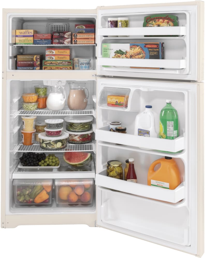 GE GTE16DTNRCC 28 Inch Top Freezer Refrigerator with 15.6 Cu. Ft