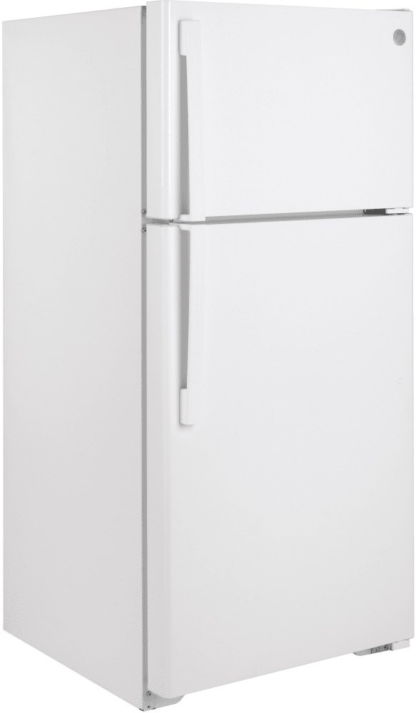 Ge Gte16dtnrww 28 Inch Top Freezer Refrigerator With 15 6 Cu Ft Capacity Reversible Hinges Adjustable Wire Shelves Full Width Door Shelves Frost Free Ada Compliant Sabbath Mode Star K Certified And Energystar Qualified White Right