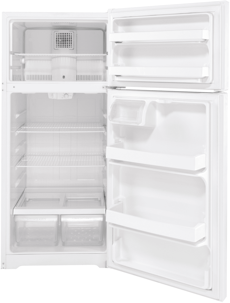 GE GTE17DTNRWW 28 Inch Top Freezer Refrigerator with 16.6 Cu. Ft