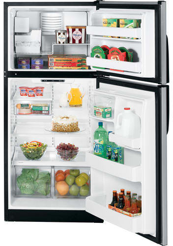 GE GTK18ICXBS 18.0 cu. ft. Top-Freezer Refrigerator with 3 Glass