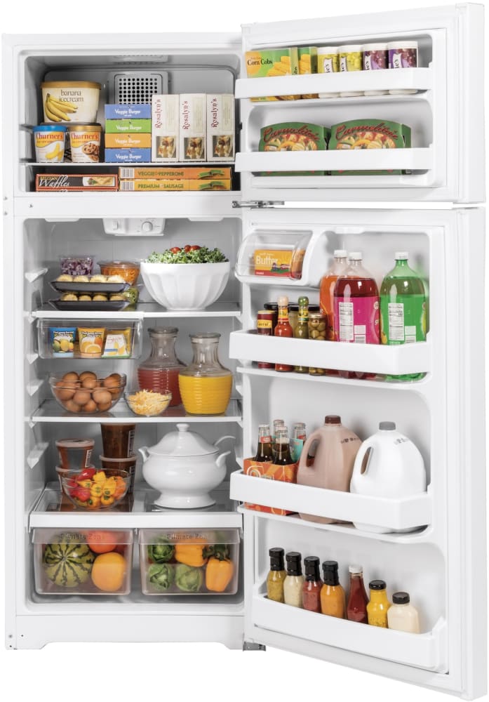y10m16r0123ページ GE GTS17GTNRWW 28 Inch Top Freezer Refrigerator with 16.6 Cu