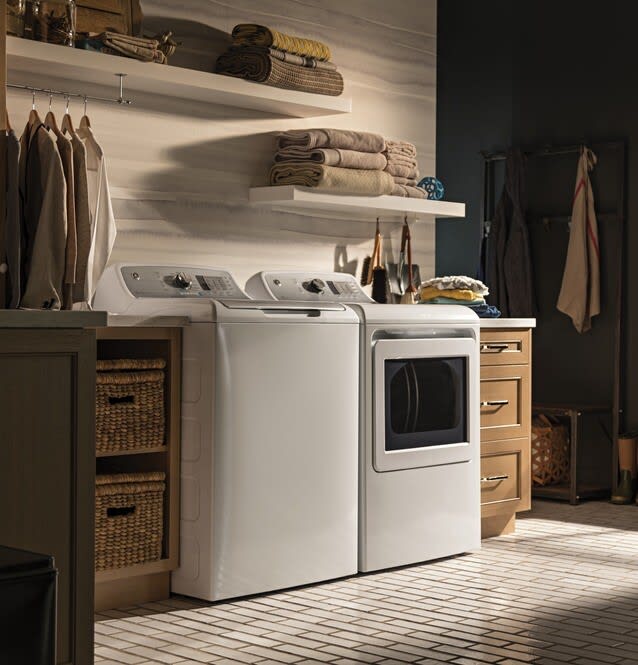 GE GTW685BSLWS 27 Inch Top Load Washer with 4.5 Cu. Ft. Capacity, Dual