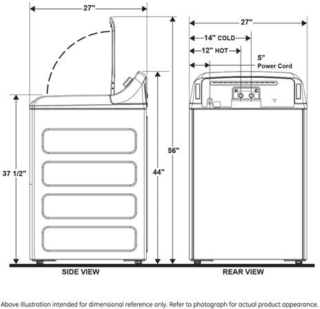 Ge Gtw725bsnws 27 Inch Top Load Washer With Dual Action Agitator 12 Wash Cycles Tide Pods Dispenser 4 8 Cubic Feet Capacity Quietwash Stain Removal Guide Deep Fill Multiple Rinse Options Oxi Dedicated Cycle Auto Soak