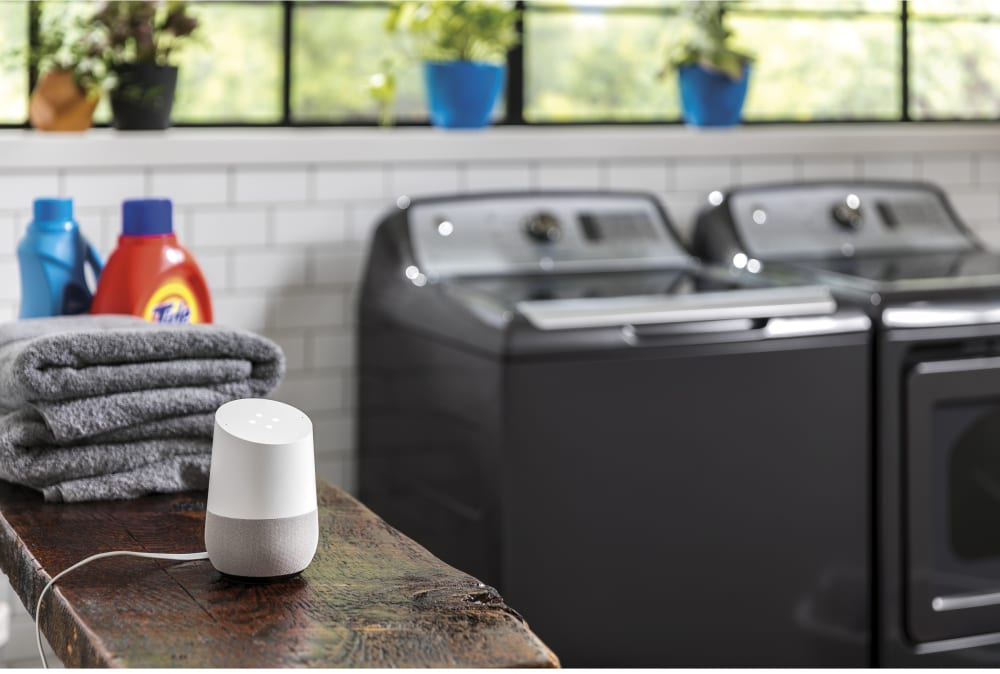 Smart washer and dryer google home discount