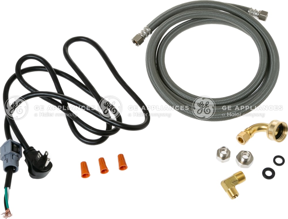 GE WX28X330 6 Ft. Stainless Steel Dishwasher Connector Kit with Adapter