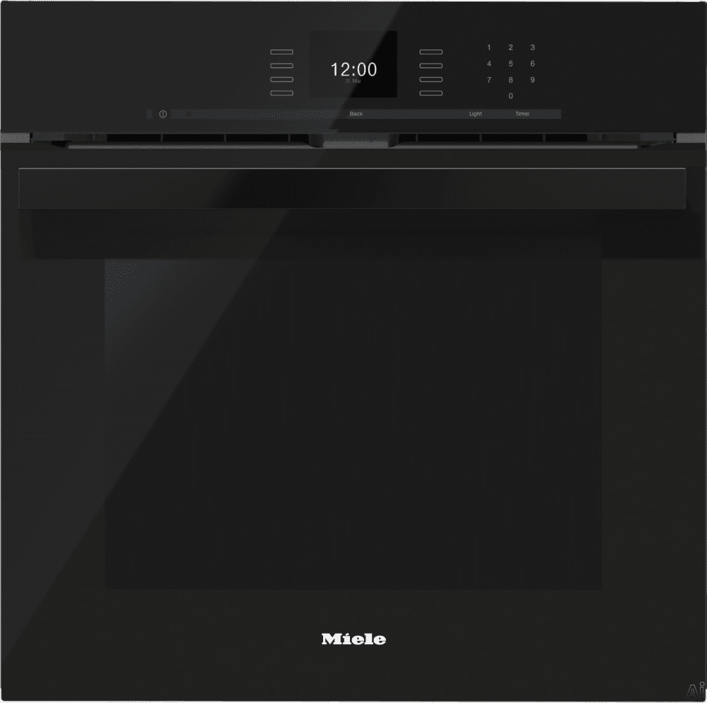 Miele H6660BPOBSW 24 Inch Single Electric Wall Oven with Convection