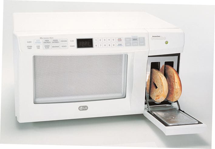 LG LTM9020B 0.9 Cu. Ft. Microwave/Toaster Combo w/ 10 Power Levels & 9  Toaster Browing Levels: Black