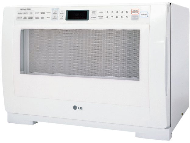 LG LRMM1430SB 1.4 Cu. Ft. Orbit Round Cavity Countertop Microwave w/  Monitor Style Door & SmartWave Technology: Black