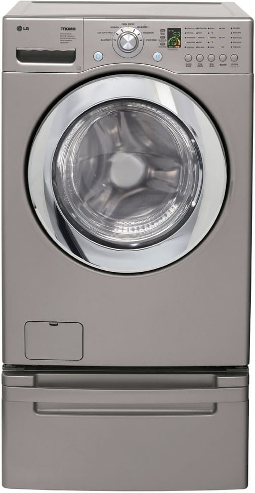 Lg Wm2233hs 27 Inch Front Load Washer With 4 0 Cu Ft Capacity 7 Wash Cycles 5 Temperature Levels 1100 Rpm Spin Speed And Senseclean System Titanium