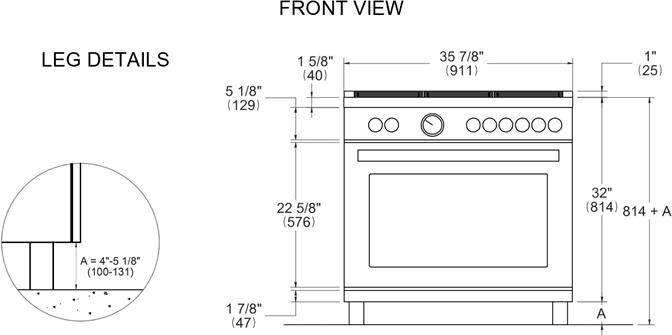 Bertazzoni HER365ICFEPNET 36 Inch Freestanding Induction Range