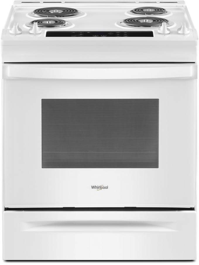 Whirlpool WEC310S0LW 30 Inch SlideIn Electric Range with 4 Coil