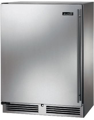 Perlick HH24RO41L 24 Inch Built-in Counter Depth Outdoor Refrigerator with 2 Full-Extension Pull-Out Shelves, Digital Temperature Control, 525 BTU Commercial-Grade Compressor and LED Lighting: Stainless Steel, Left Hinge Door Swing