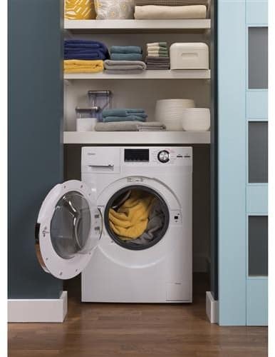Haier HLC1700AXW 24 Inch Front Load Washer/Dryer Combo with 2.0 cu. ft ...