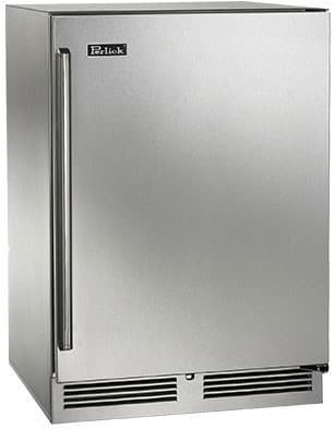Perlick HP24FS41L 24 Inch Built-in Under Counter Freezer with 5.2 Cu. Ft.  Capacity, Digital Temperature Controls, Optional Lock, Optional Stacking  Kit, and Energy Star Rated: Stainless Steel, Left Hinge Door Swing