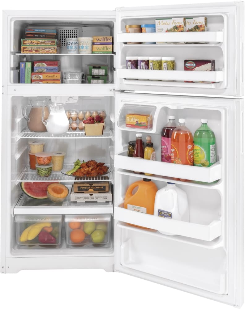 Hotpoint HPE16BTNRWW 28 Inch Top Freezer Refrigerator with 15.6 Cu. Ft
