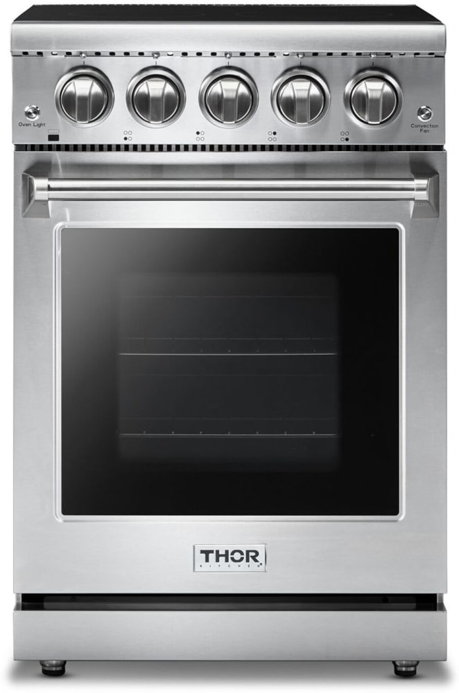 Thor Kitchen HRE2401 24 Inch Freestanding Professional Electric Range with 4 Elements, 3.73 Cu