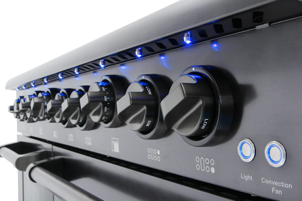 Thor Kitchen HRG4808BS 48 Inch ProStyle Double Oven Freestanding Range