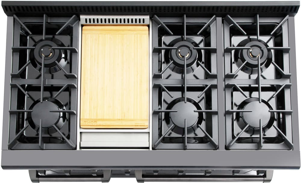 Thor Kitchen HRG4808BS 48 Inch ProStyle Double Oven Freestanding Range