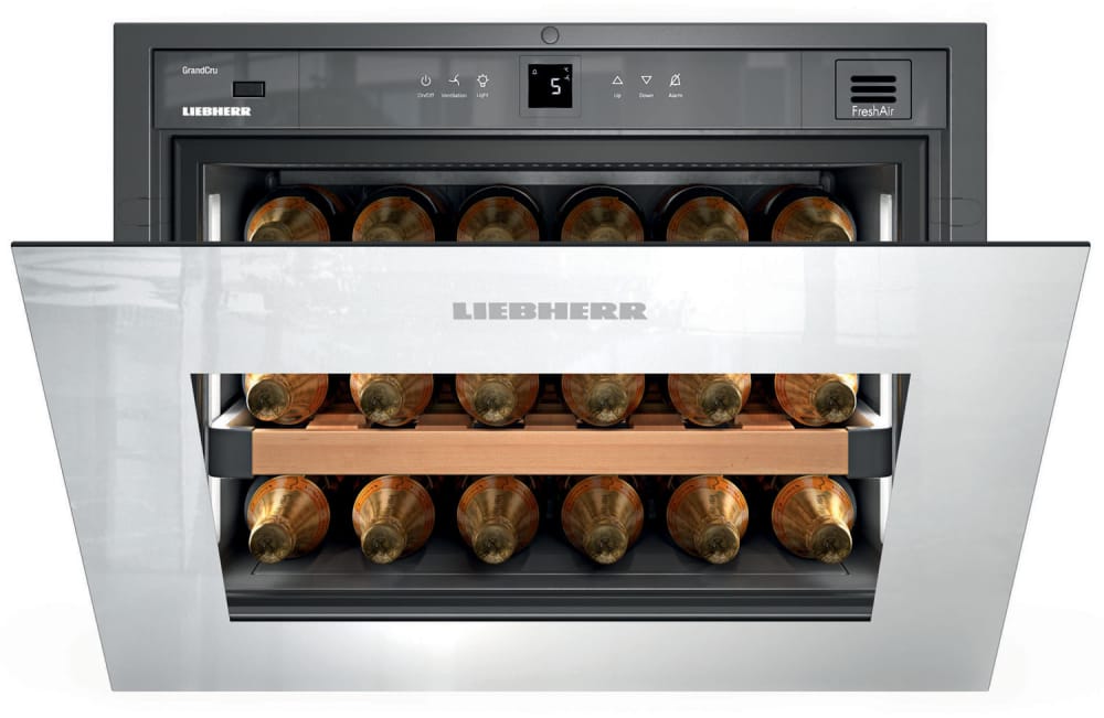 Liebherr HWGW1803 24 Inch Builtin Wine Cooler with PushtoOpen Drop