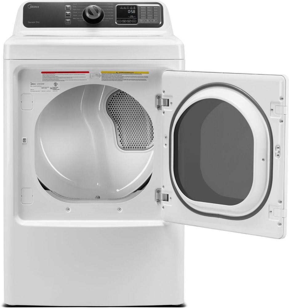 Midea MLE45N3BWW 27 Inch Electric Dryer with 7.5 Cu. Ft. Capacity