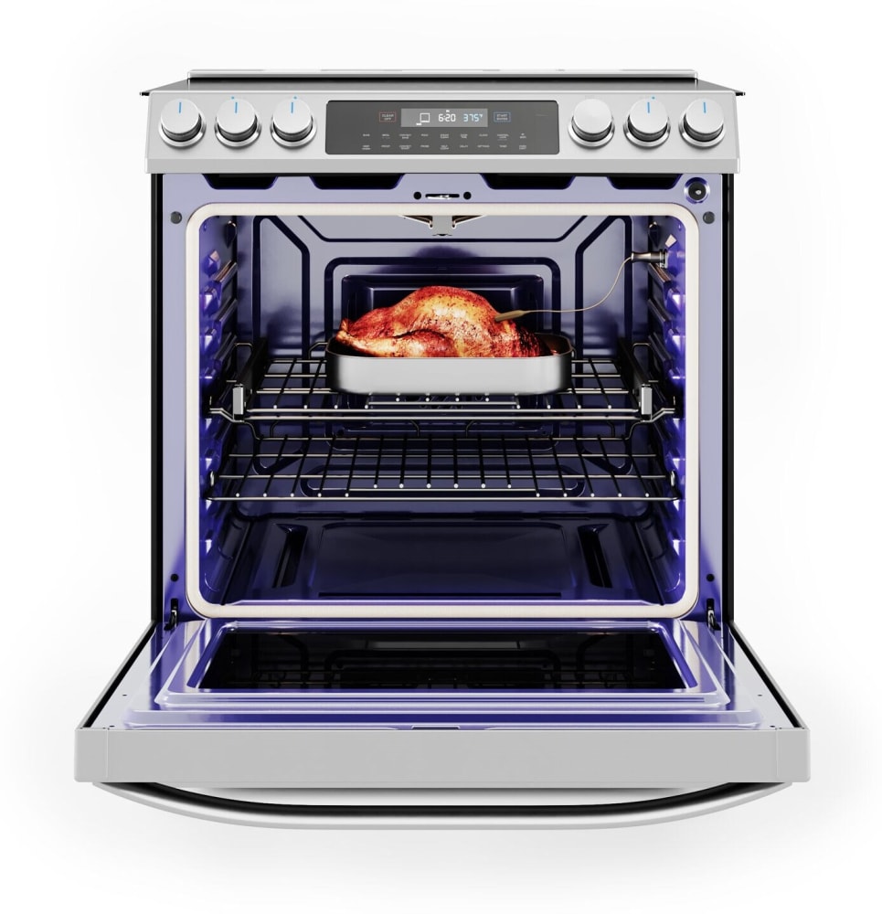 Midea 30 In. Slide-In Electric Range 6.3 cu. ft. Self-Cleaning Oven in  Stainless Steel, MES30S4AST
