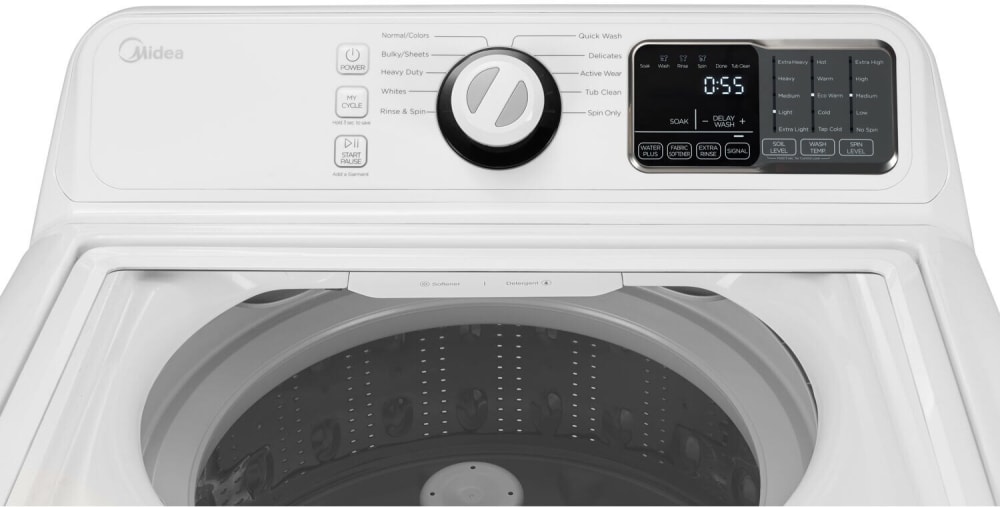 Midea MLV45N1BWW 27 Inch Top Load Washer with 4.5 Cu. Ft. Capacity, Two