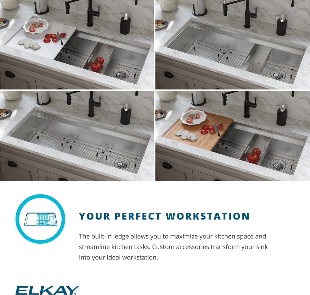 Elkay CS45CWK 45 1/2 Inch Circuit Chef Workstation Undermount Single