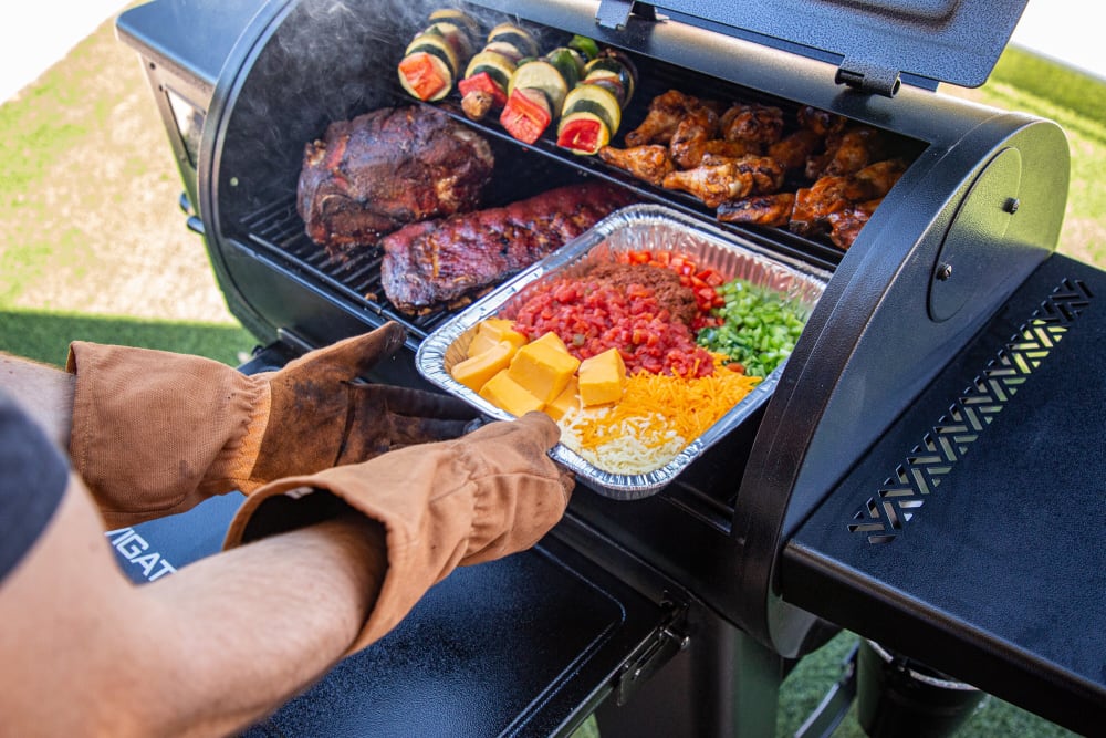 Pit Boss 10527 58 Inch Freestanding Wood Pellet Grill with 879 sq