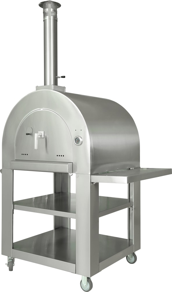 NXR Elite Large Wood Fired Pizza Oven And Cart With Cover Stainless