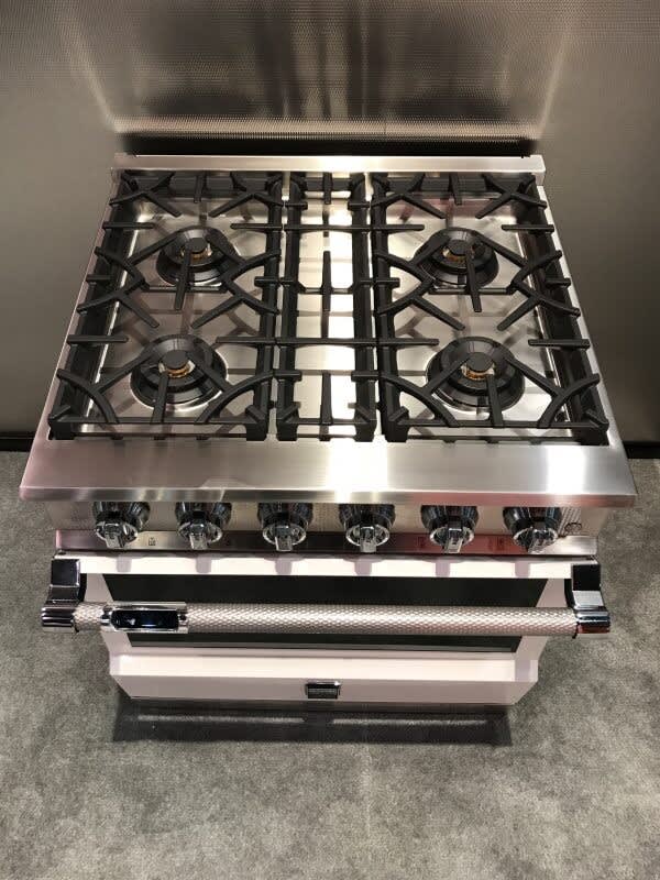 Hestan KRD304NG 30 Inch Dual Fuel Range with 4 Dual Flow Burners, 4.9