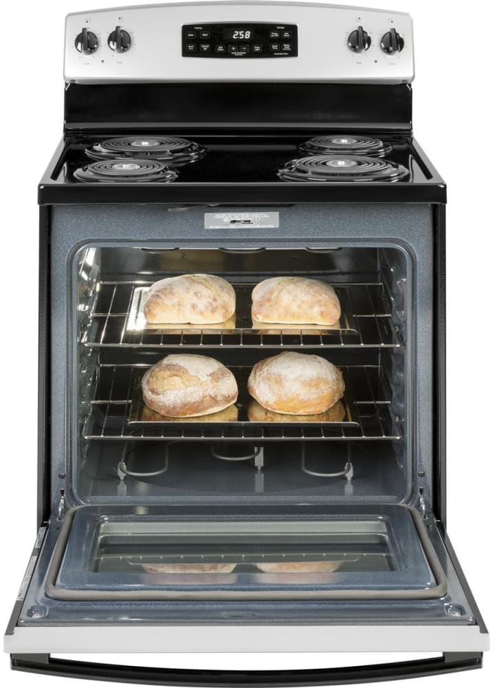 GE JB258GMSA 30 Inch Freestanding Electric Range with 4 Coil Elements