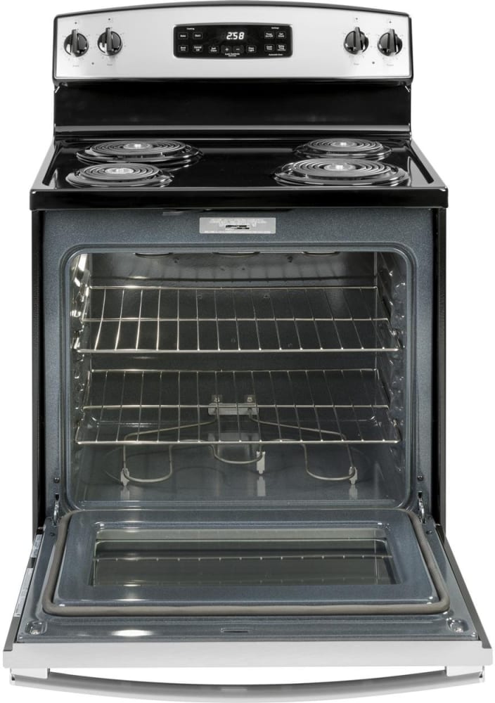 GE JB258RMSS 30 Inch Freestanding Electric Range with 4 Coil Elements
