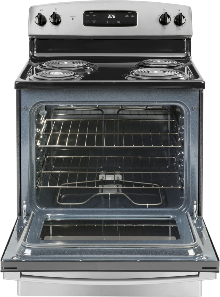 GE JBS360RTSS 30 Inch Freestanding Electric Range with 4 Coil Burners
