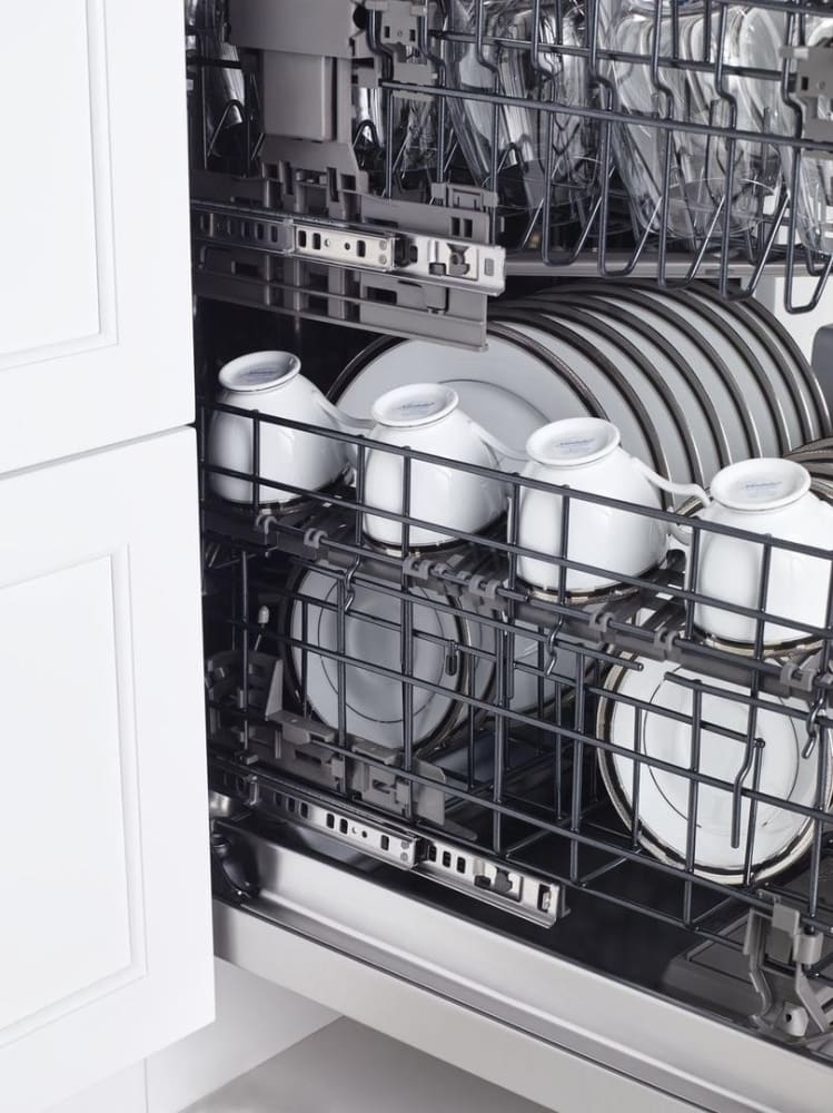 JennAir JDTSS245GX 24 Inch Fully Integrated Dishwasher Panel Ready with 14 Place Setting Capacity 6 Wash Cycles 38 dBA Tranquility UltraGlide Lower Rack TriFecta Wash System Cinematic Lighting and Sup...
