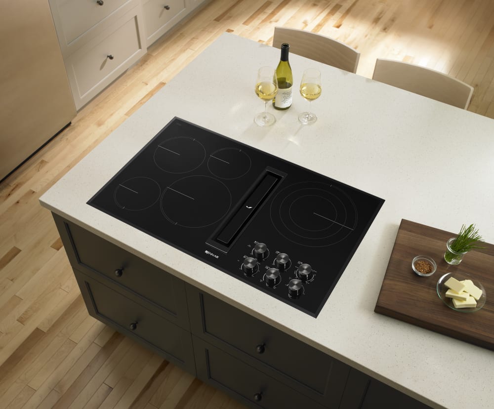 36-Inch Gas Cooktop With Downdraft Ventilation System - 36 Inch Downdraft Cooktop Electric