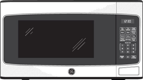 GE 1.1-cu ft 950-Watt Countertop Microwave (Black) in the