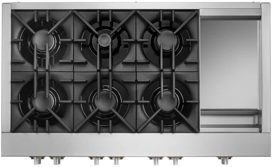 JennAir JGCP548HL 48 Inch Gas Rangetop with 6 Sealed Brass Burners