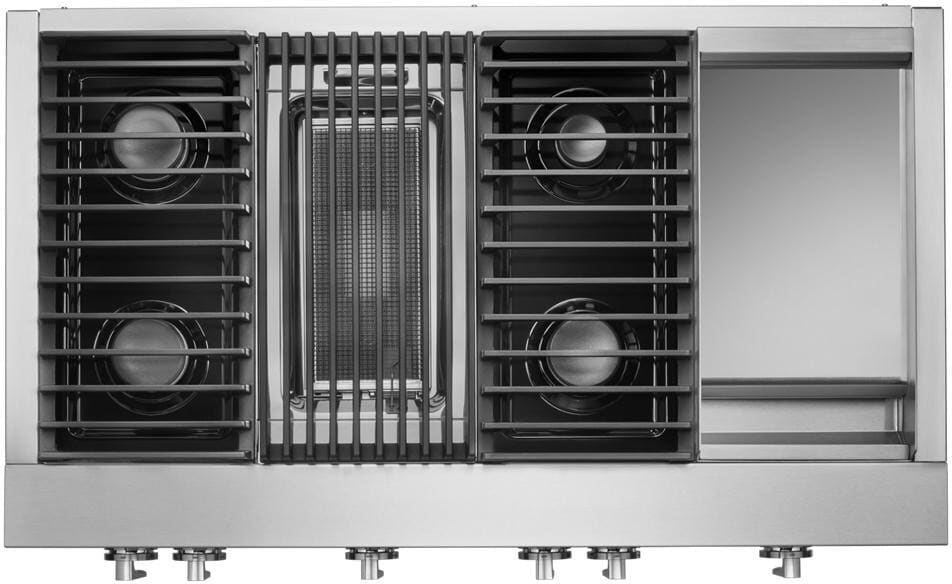 45 inch gas shop cooktop with downdraft