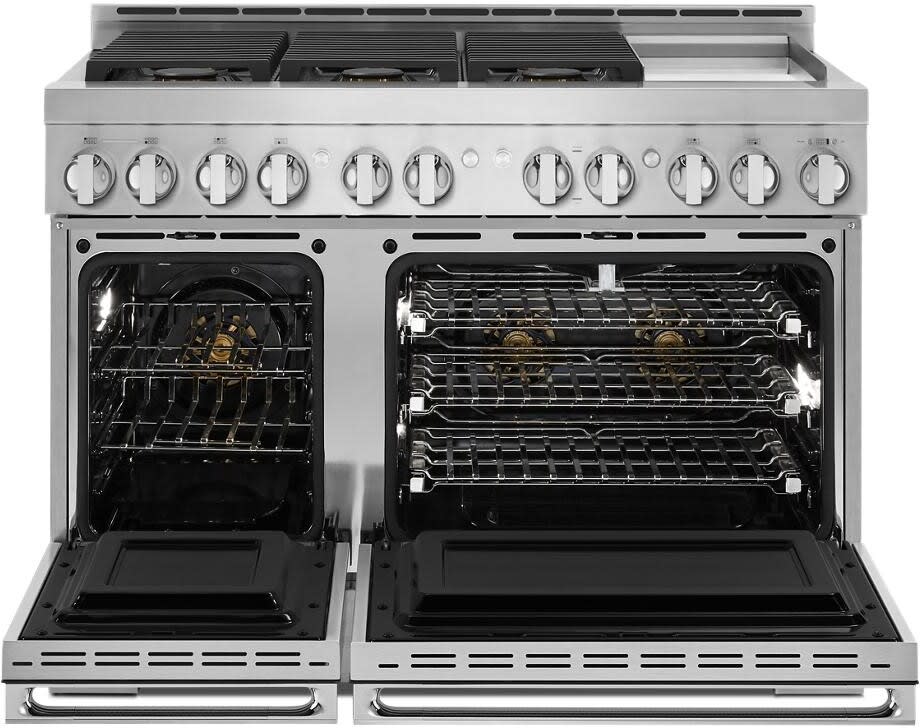 JennAir JGRP548HM 48 Inch Smart ProStyle Gas Range with WiFi, DualStacked Sealed PowerBurners