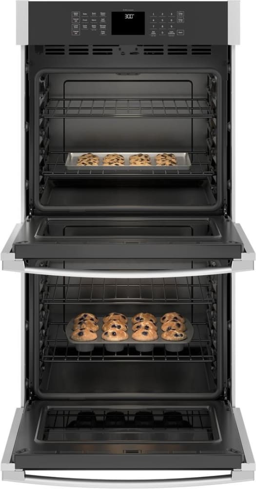 GE 27 in. Smart Double Electric Wall Oven with Self Clean in Stainless  Steel JKD3000SNSS - The Home Depot