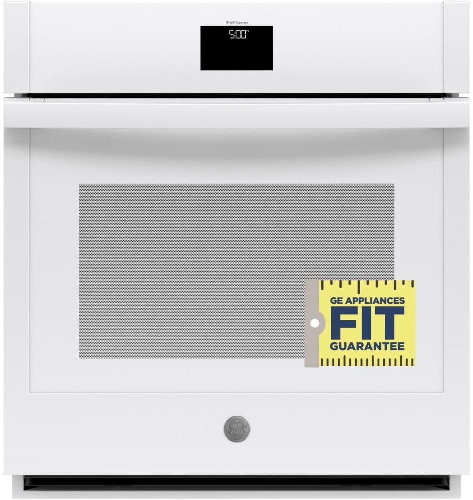 Ge Jks5000dnww 27 Inch Single Wall Oven With Scan To Cook True European Convection Heavy Duty Racks Wifi Steam Self Clean 10 Pass Bake Element 8 Pass Broil Element Sabbath Mode Ada Compliant And Ul Certified White