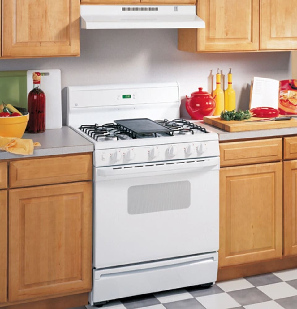 GE JN327HWW 30 Inch Under Cabinet Range Hood with 2 Speed Rocker