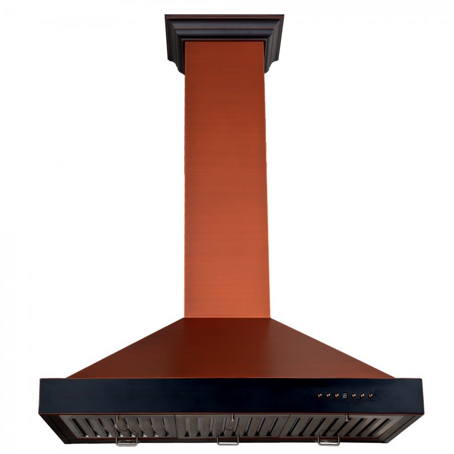 茶 bk ZLINE KB2CBXXX30 Designer Series Copper Wall Mount Convertible